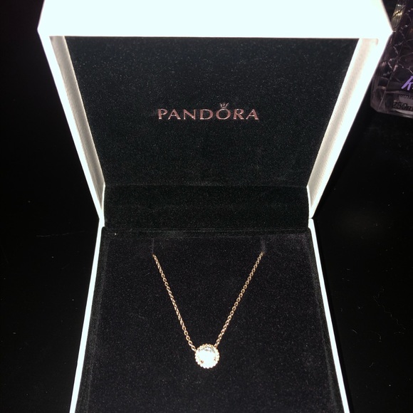 Rose Gold Pandora Round Sparkle Halo 